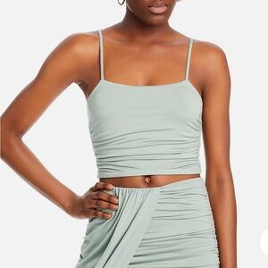 FORE BRAND Green Cruched CAMI crop top #croptop